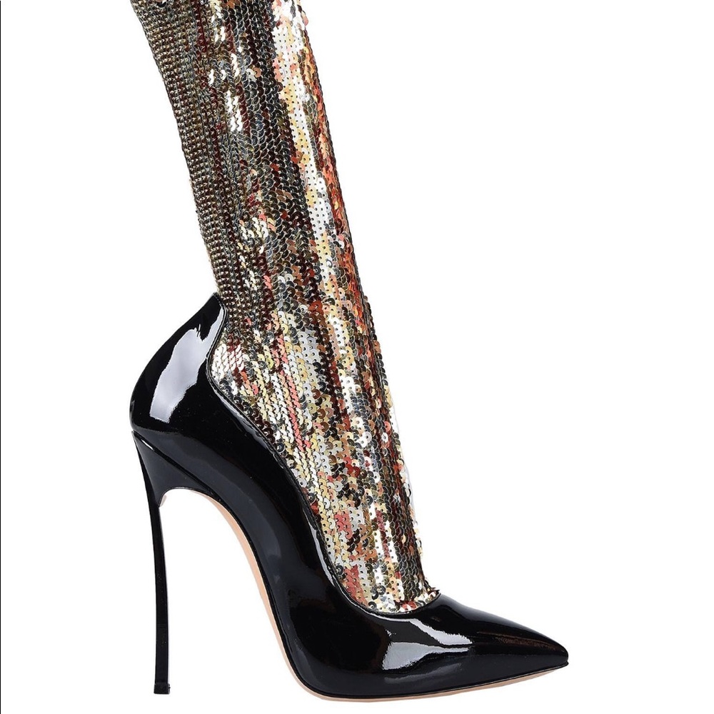 Casadei Sequin Ankle Boots